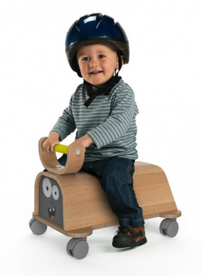 loopwagen Cute Monster junior 40 x 32 cm hout naturel