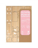 poppenhuismeubels keuken meisjes hout naturel