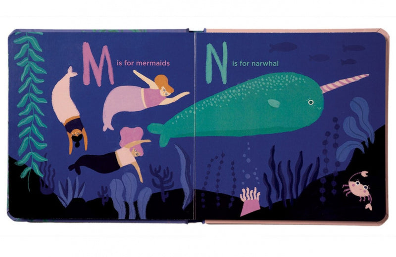 babyboek A Mermaid's ABCs junior 14,6 cm karton