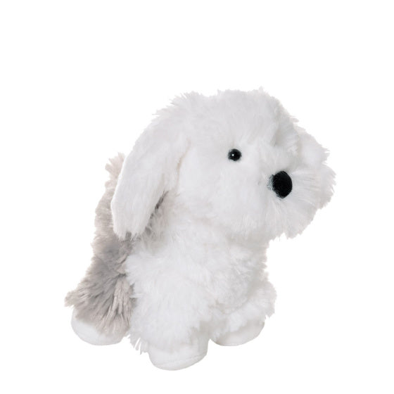 knuffel Max de hond junior 20 cm pluche wit/grijs
