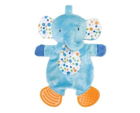 knuffel olifant junior 22,86 cm pluche blauw