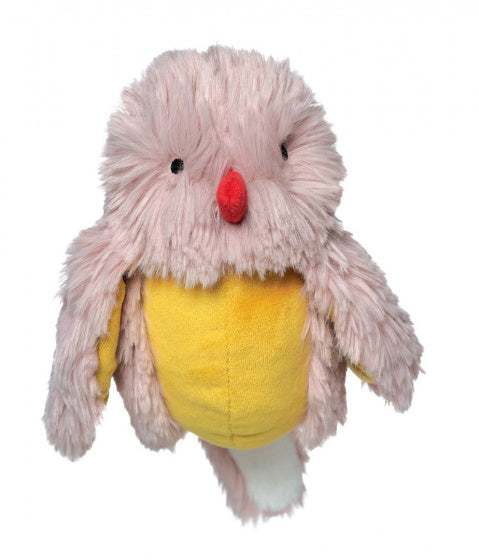 knuffel Songbird 18 cm pluche roze/geel
