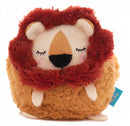 knuffelleeuw Squeezmeez pluche 12,7 cm bruin/rood