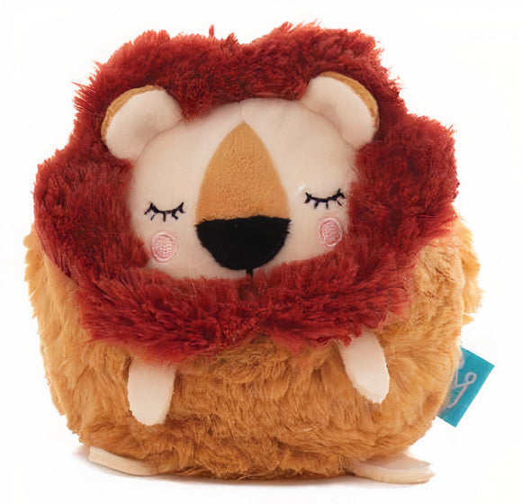 knuffelleeuw Squeezmeez pluche 12,7 cm bruin/rood
