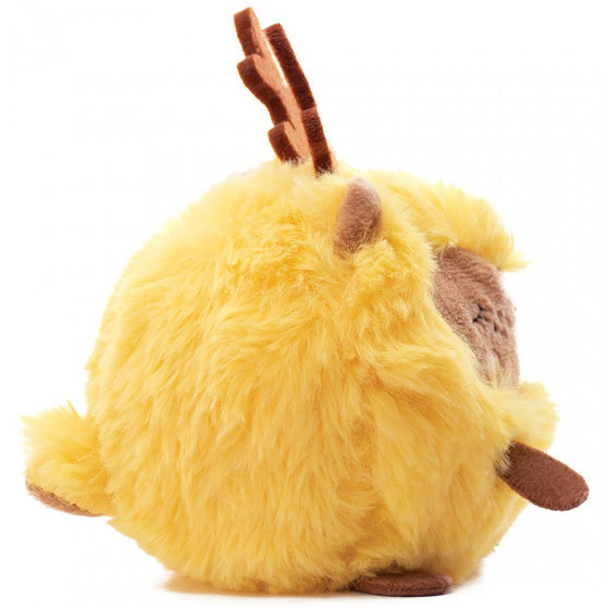 knuffelrendier Squeezmeez pluche 12,7 cm geel/bruin