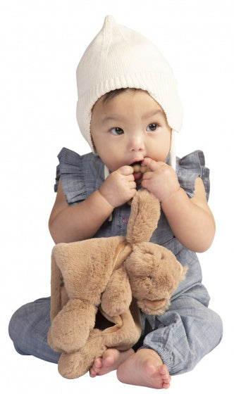 knuffelbeer junior 18 cm pluche bruin 2-delig