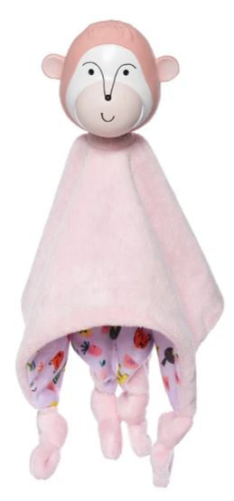 knuffeldoekje aap junior 27,9 cm pluche/rubber