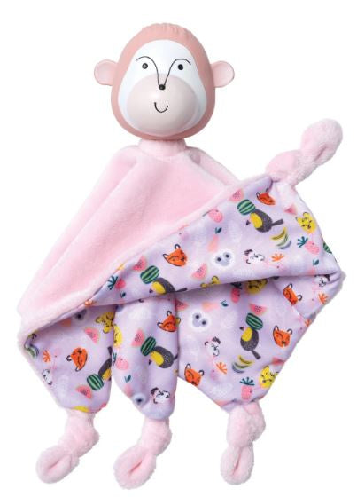 knuffeldoekje aap junior 27,9 cm pluche/rubber