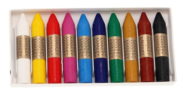 waskrijt gekleurd junior 6 cm 10 stuks