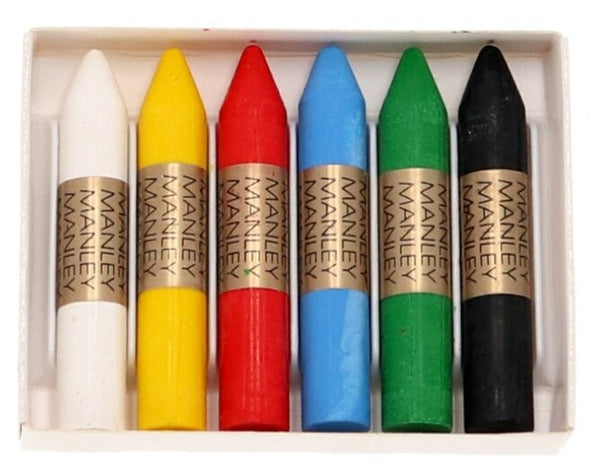 waskrijt gekleurd junior 6 cm 6 stuks