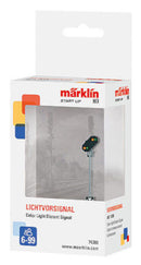 lichtvoorsein 6 cm led 1:87 staal zwart