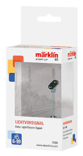 lichtvoorsein 6 cm led 1:87 staal zwart