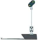 lichtvoorsein 6 cm led 1:87 staal zwart