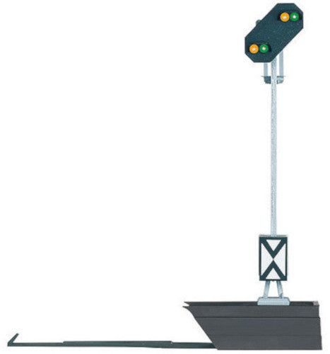 lichtvoorsein 6 cm led 1:87 staal zwart