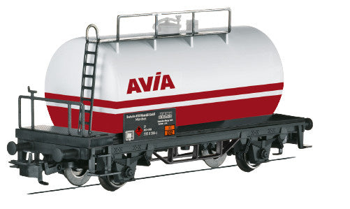 miniatuurketelwagen Avia 12 cm 1:87 staal wit/zwart