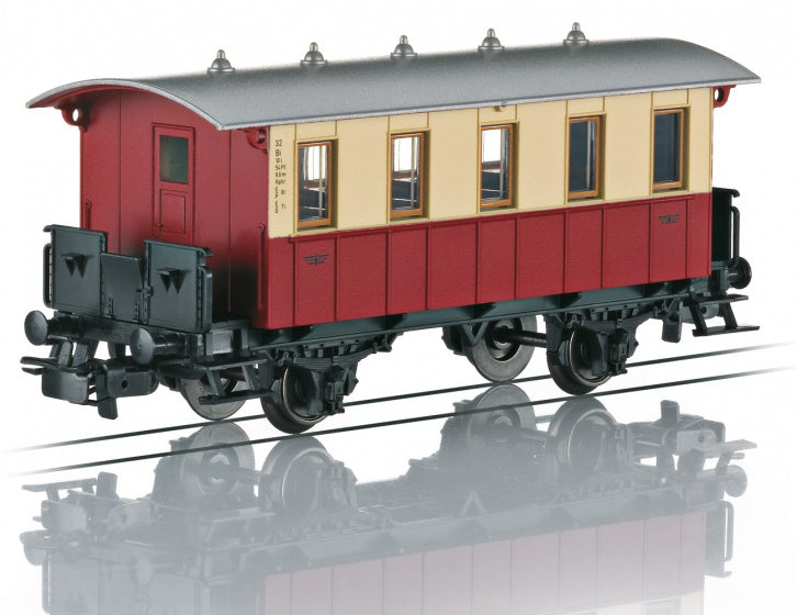 personenwagon 1:87 11 cm beige/rood