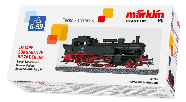 stoomlocomotief Class 74 digitaal 1:87 staal zwart