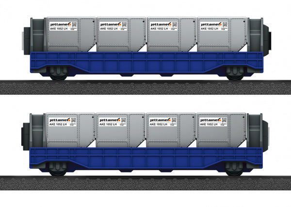 My World jettainerwagons grijs/blauw 10-delig