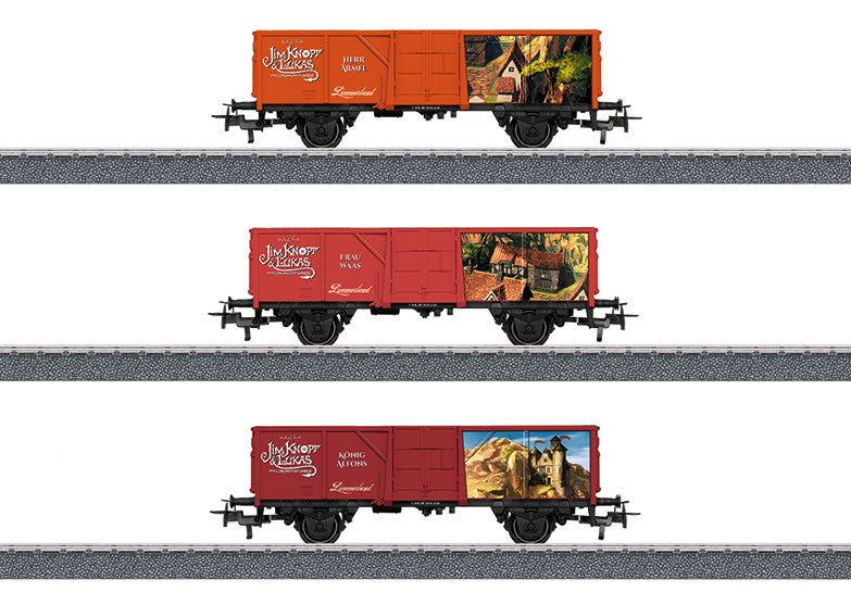 wagonset Jim Knoop 11,5 cm digitaal 1:87 staal rood