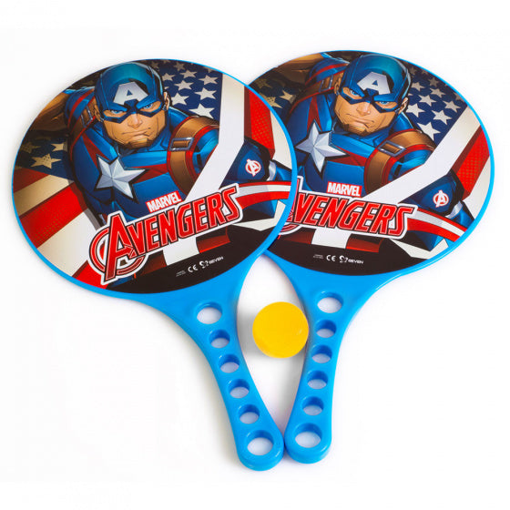 beachbalset Avengers jongens 36,5 cm blauw 3-delig 2 Rackets