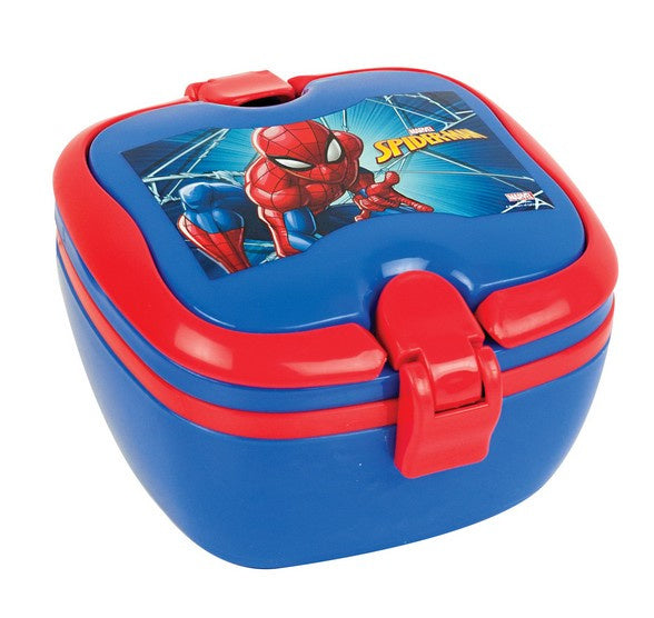 broodtrommel Spider-Man 2,5 liter PVC blauw 3-delig