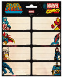 etiketten junior zelfklevend beige/blauw/rood 16 stuks