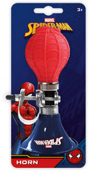 fietstoeter Spider-Man jongens 14 cm staal blauw/rood