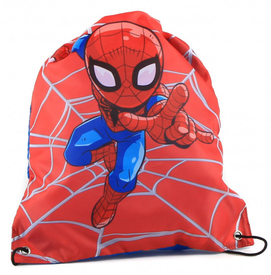 gymtas Spider-Man junior 32 x 41 cm polyester rood/blauw