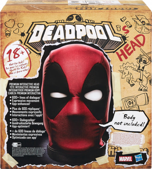 hoofd Deadpool Premium 1:1 rood/zwart