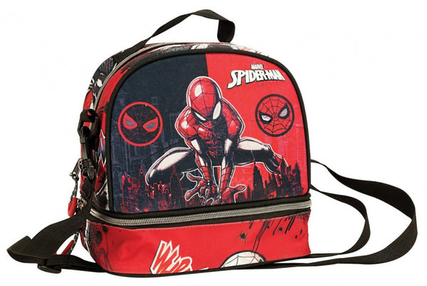 koeltas Spider-Man junior 6,5 liter polyester rood/zwart