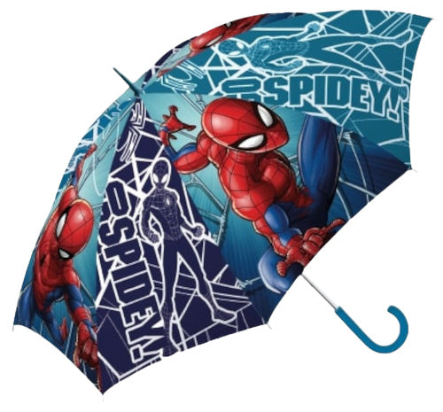 paraplu Spider-Man junior 45 cm polyester blauw/rood