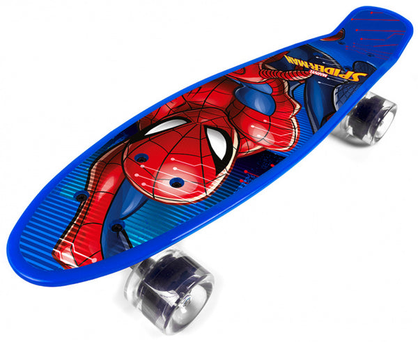 skateboard Spider-Man 55 cm polypropyleen blauw/rood