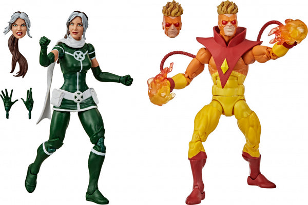 speelfiguren X-men Pyro & Rogue groen/geel 10-delig