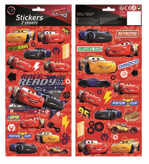 stickervel Cars junior 35,5 cm papier rood 2-delig
