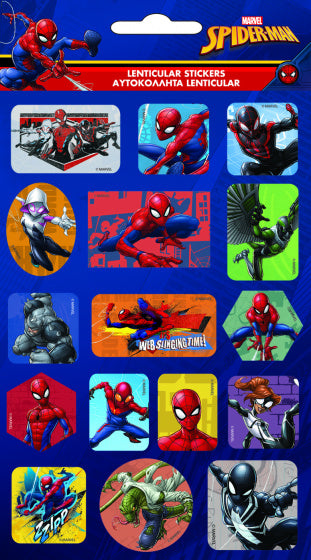 stickers Spider-Man junior lenticulair vinyl 16 stuks