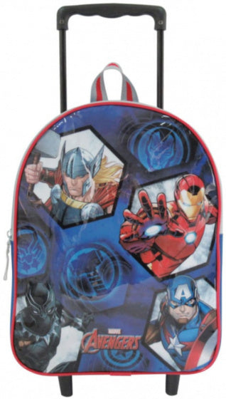 trolley-rugzak Avengers jongens 31 cm polyester blauw