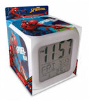 wekker Spider-Man digitaal led junior 8 cm wit