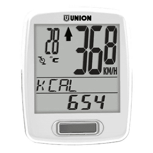 fietscomputer Union 12TW draadloos wit 12 functies