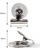 magneetklemmen 3,7 x 2,7 cm staal zilver 12 stuks