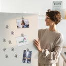 magneetklemmen 3,7 x 2,7 cm staal zilver 12 stuks