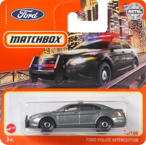 modelvoertuig Ford Police Interceptor 1:70 staal grijs