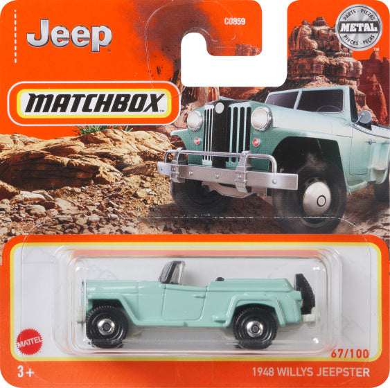 modelvoertuig Jeep 1948 Willy 1:52 staal mintblauw
