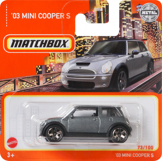 modelvoertuig Mini Cooper S schaal 1:56 staal grijs