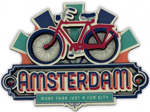 magneet Amsterdam MDF Bikes groen/blauw