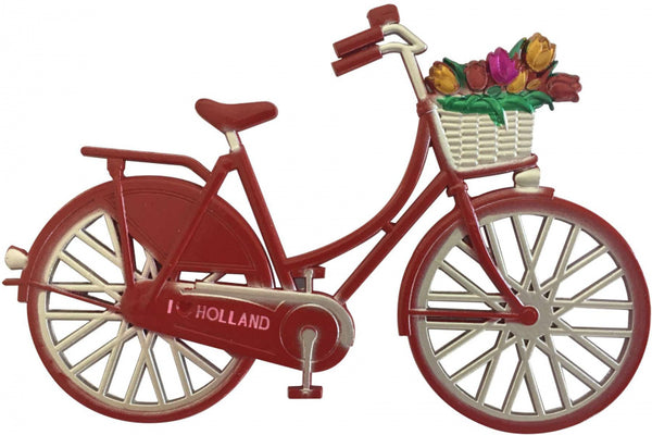magneet fiets I love Holland 6 x 10 cm staal rood