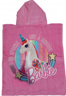 Barbie & Unicorn Handdoek Poncho Katoen, 50x115cm