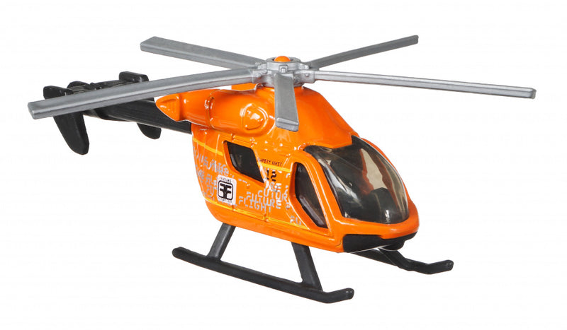 helikopter Sky Busters Explorer 10 cm die-cast oranje/grijs