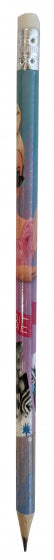 potlood Barbie junior 17,5 cm hout blauw