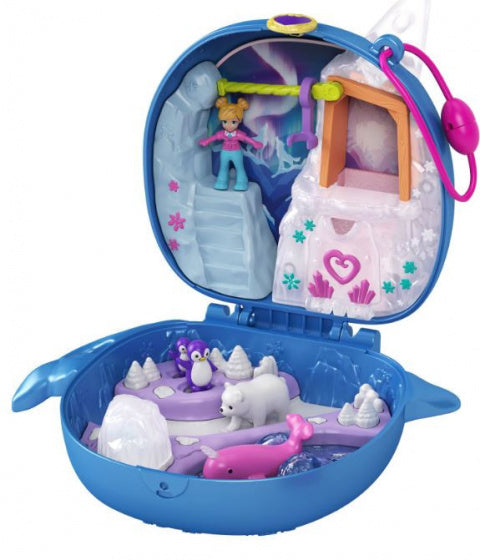 speelset Polly Pocket Freezin Fun 12,8 cm blauw 6-delig