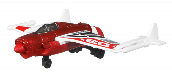 vliegtuig Sky Busters Duel Tail 10 cm die-cast rood/wit